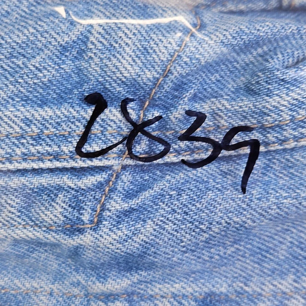 Vintage Unbranded Denim Jacket Kids XL Blue Trucker Eye Patch Logo